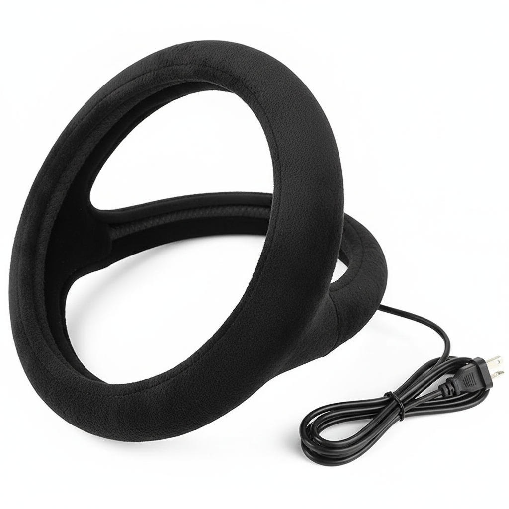 12V Heated Steering Wheel Cover Warm In Winter Universal Fit Steering Wheel Protector Outer For Cars Trucks Vans Car Accessories