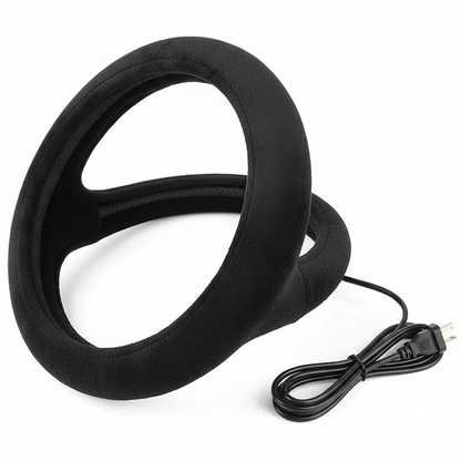 12V Heated Steering Wheel Cover Warm In Winter Universal Fit Steering Wheel Protector Outer For Cars Trucks Vans Car Accessories