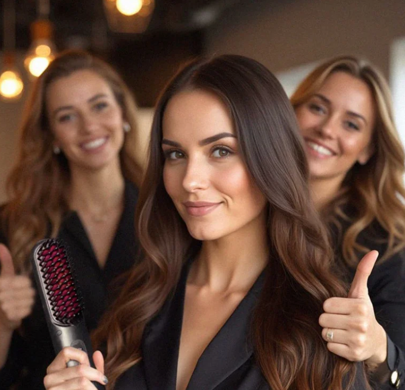 NEW Electric Ceramic Heating Straight Hair Comb Wireless Portable Negative Ion Styling Tool Rechargeable USB Straightening Brush