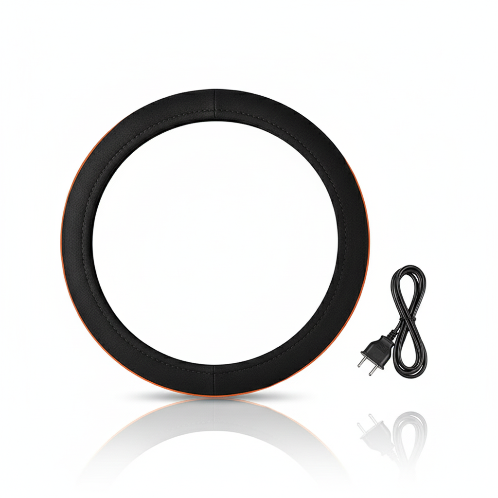 12V Heated Steering Wheel Cover Warm In Winter Universal Fit Steering Wheel Protector Outer For Cars Trucks Vans Car Accessories