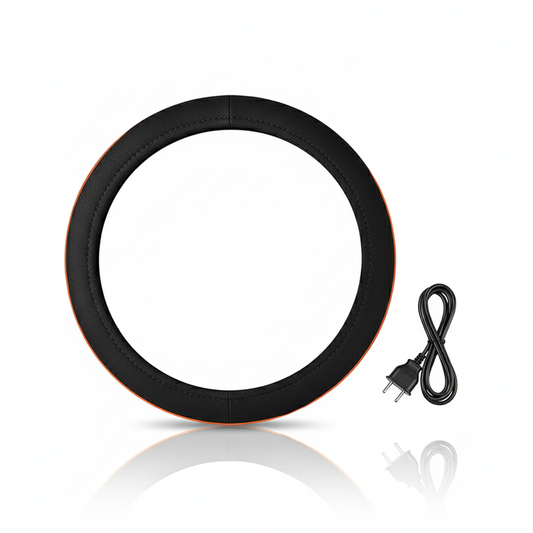 12V Heated Steering Wheel Cover Warm In Winter Universal Fit Steering Wheel Protector Outer For Cars Trucks Vans Car Accessories