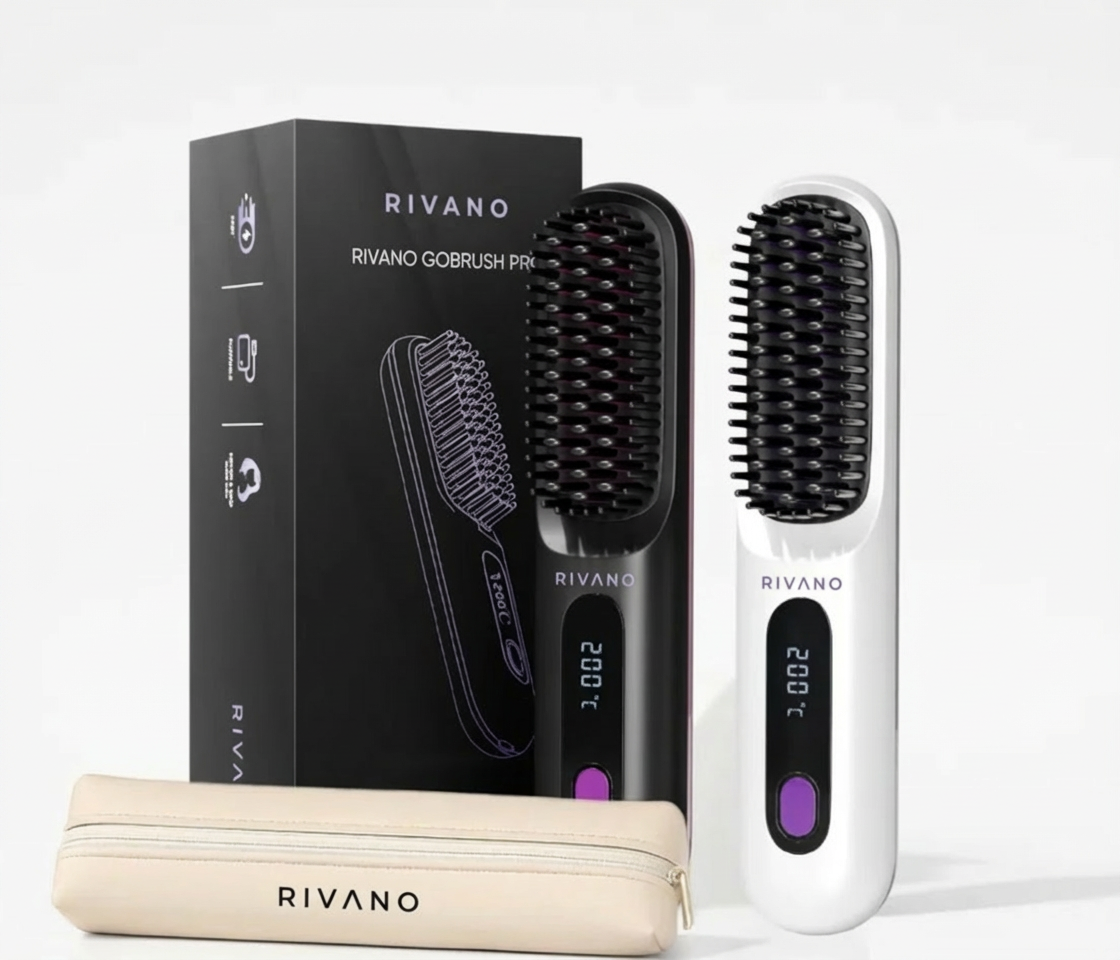NEW Electric Ceramic Heating Straight Hair Comb Wireless Portable Negative Ion Styling Tool Rechargeable USB Straightening Brush